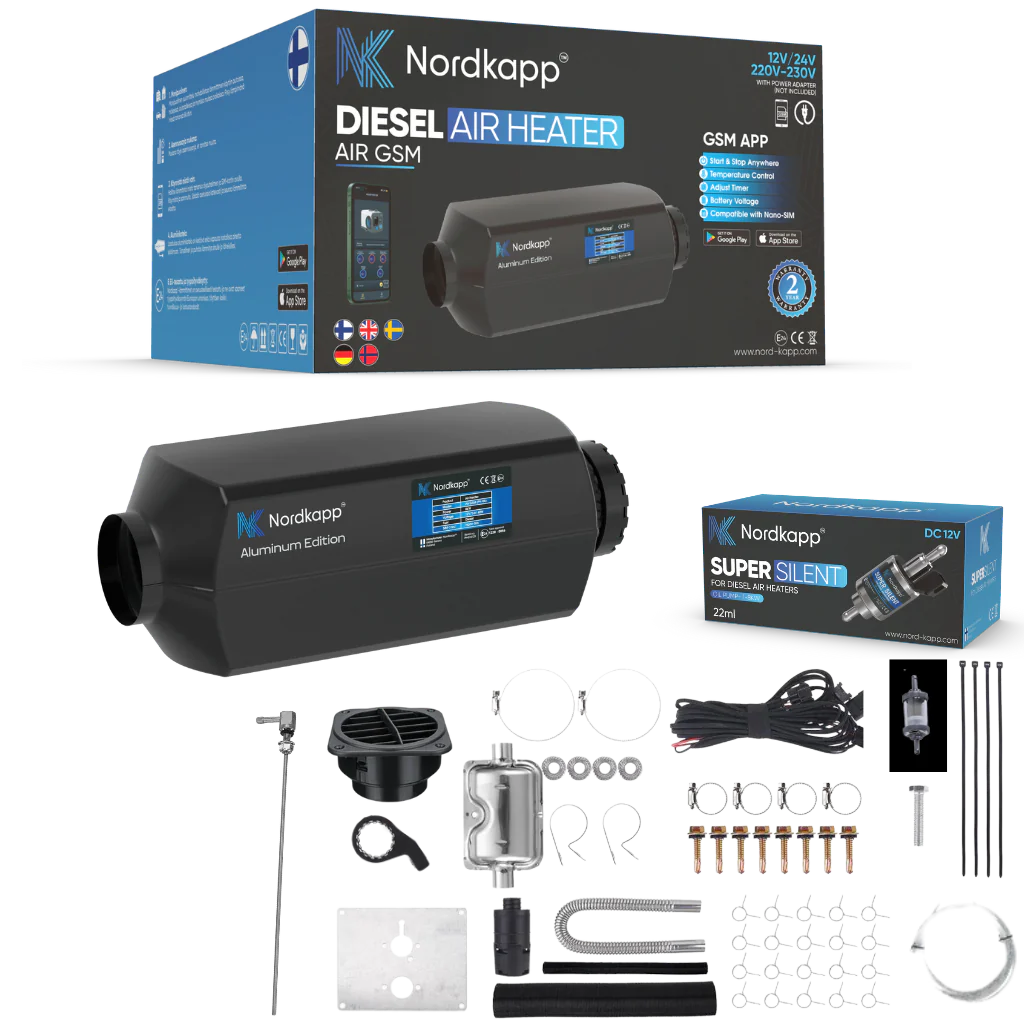 Riscaldatore a gasolio per camper NordKapp (varie potenze e versioni) - 12/24V GSM 4G/5G