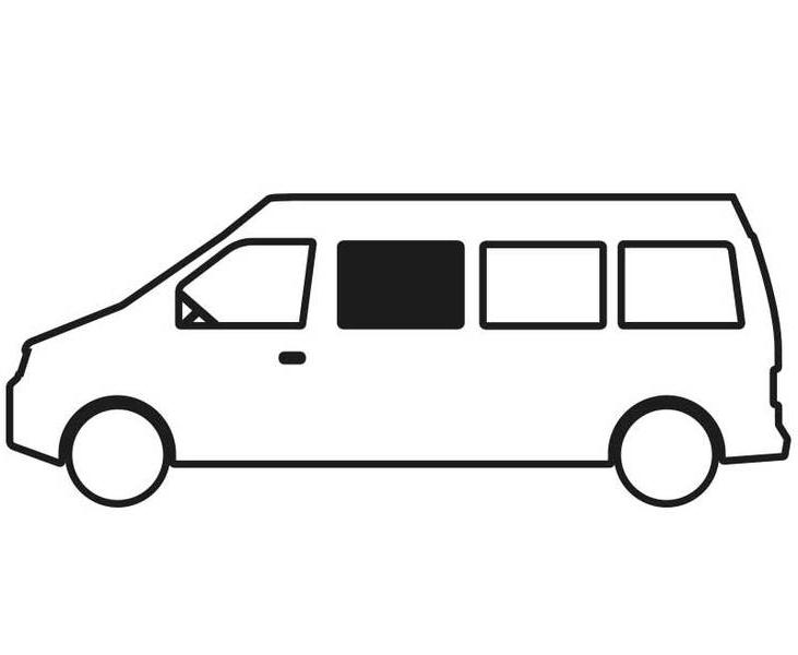 Finestrino scorrevole in vetro di sicurezza oscurato per Mercedes Sprinter