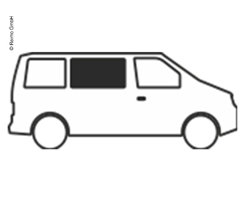 Finestrino fisso in vetro di sicurezza oscurato per VW T4