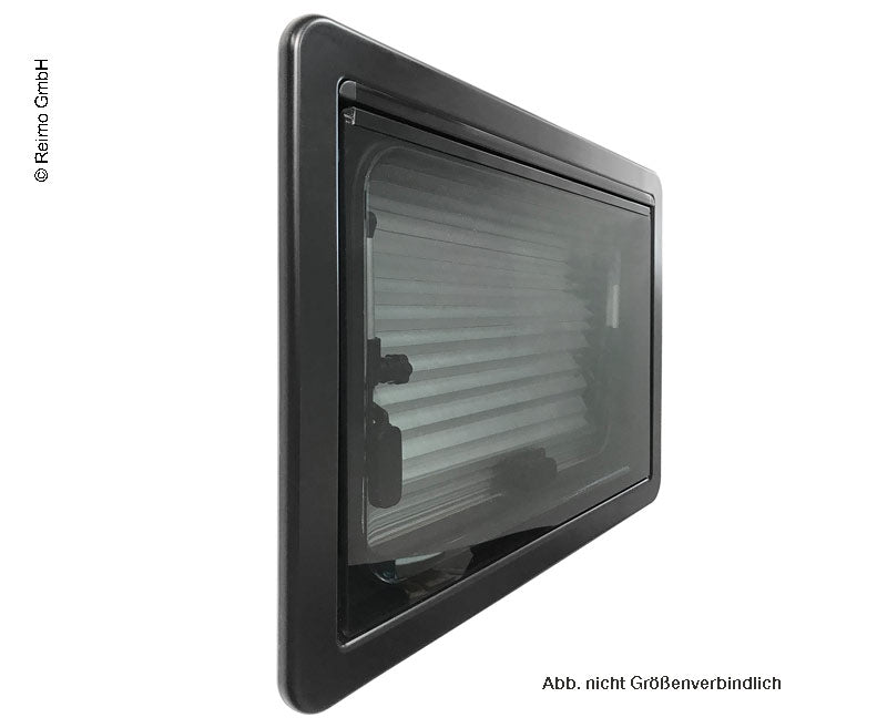 Carbest Elegance - finestra a compasso oscurata per camper e van - oscurante e zanzariera integrati - 500x450mm