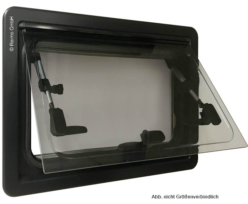 Carbest Elegance - finestra a compasso oscurata per camper e van - oscurante e zanzariera integrati - 1100x450mm