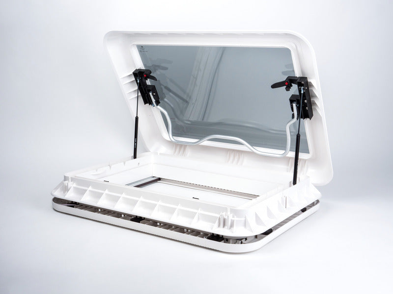 Carbest - Oblò a tetto panoramico 70x50cm - trasparente con oscurante e zanzariera