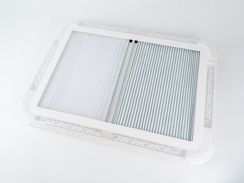 Carbest - Oblò a tetto panoramico 70x50cm - trasparente con oscurante e zanzariera