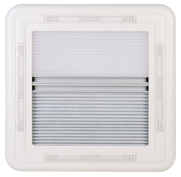 Carbest - Oblò a tetto 40x40cm trasparente fumè con oscurante e zanzariera