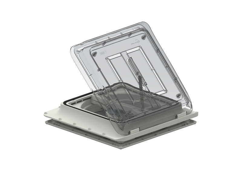 Fiamma Turbovent PolarControl - oblò per camper 40x40cm con ventilatore e termostato - trasparente