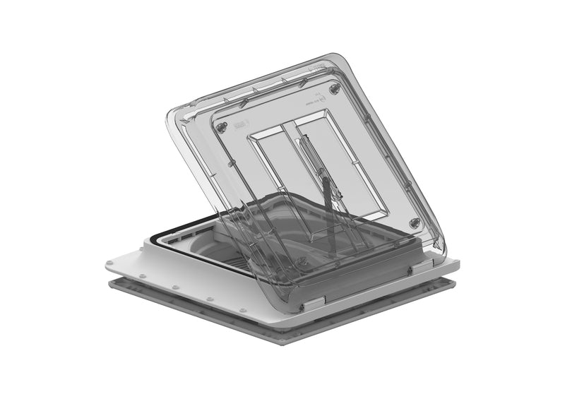 Fiamma Turbovent - oblò per camper 40x40cm con potente ventilatore - trasparente