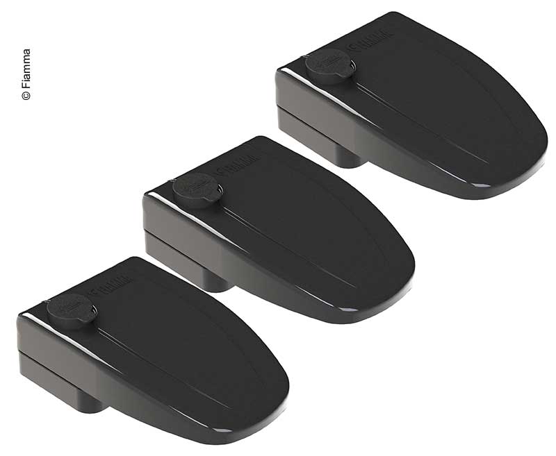 SafeDoor - serratura supplementare esterna - kit 3 pezzi - Nero