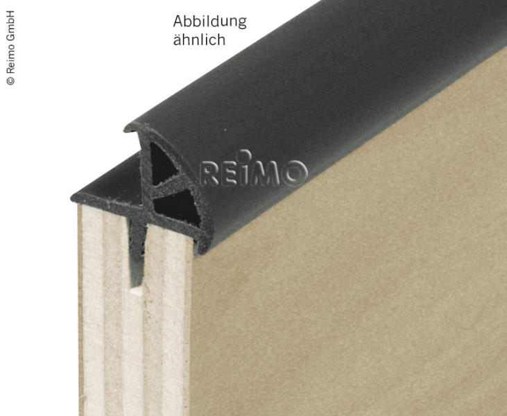 Profilo in gomma per antine con battuta - Grigio Medio - 25 Metri