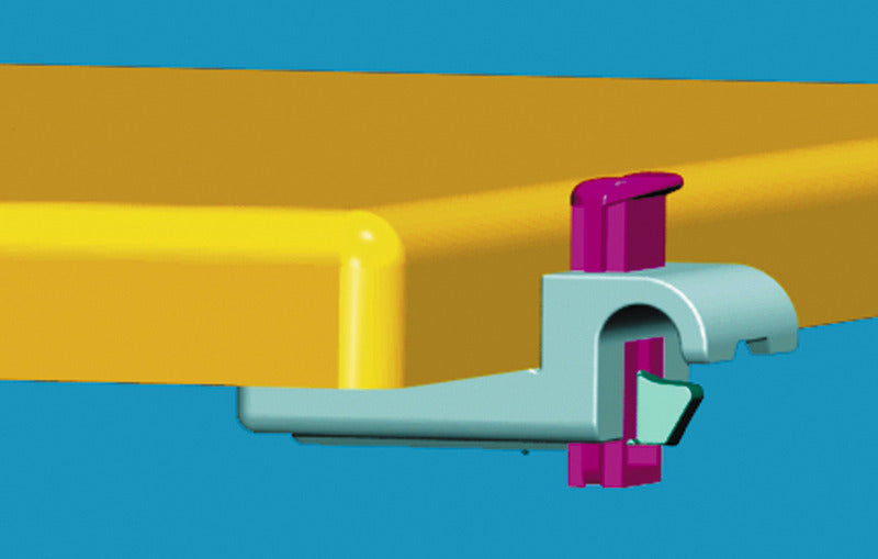 Quick Clip - Binario di scorrimento a parete per tavolo camper