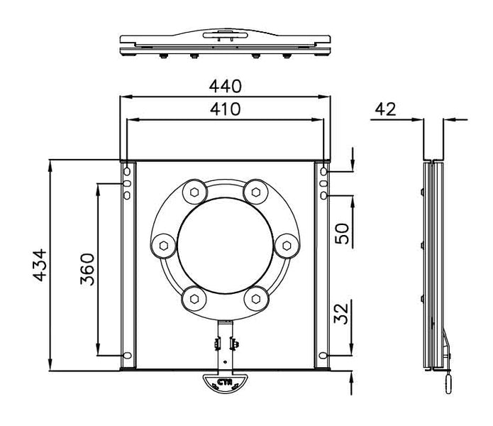 CTA - Piastra girevole per Fiat Ducato X250/X290 - Per sedile guida e passeggero