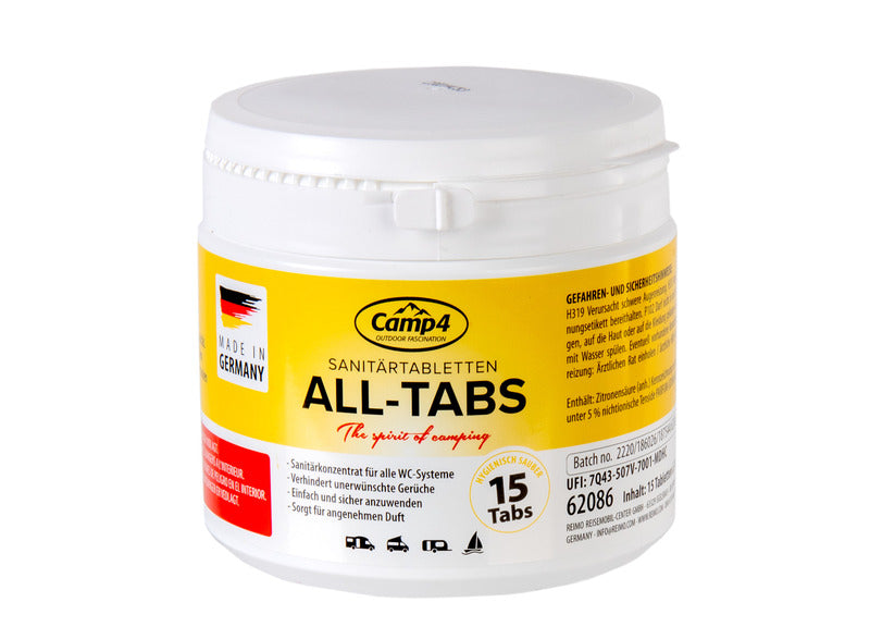Camp4 All Tabs - Disgregante concentrato in compresse - 15 pezzi