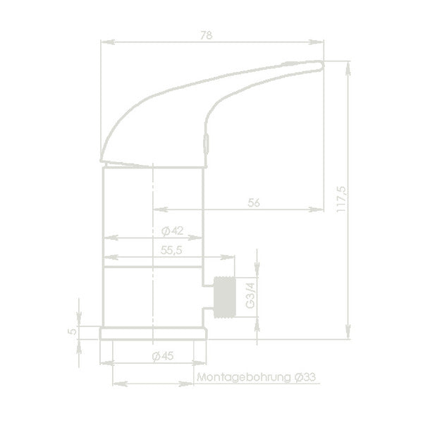MIscelatore per tubo doccia camper Serie Charisma