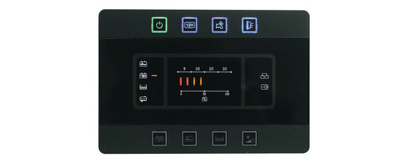 CBE PC180 - Centralina di distribuzione 12V con pannello di controllo led display e accessori