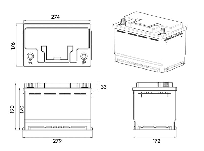 Batteria per camper sotto sedile al litio LiFePo4 - Saftkiste - 12V / 100Ah