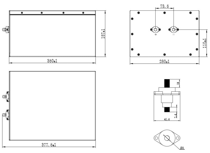 Batteria per camper sotto sedile al litio LiFePo4 - Carbest - 12V / 100Ah per Fiat Ducato