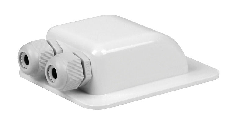 Passacavo da tetto per pannello solare - 2 cavi con pressacavo PG - Bianco