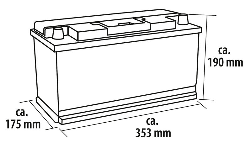 Batteria per camper sotto sedile AGM - Carbest - 12V / 100Ah per T5/T6