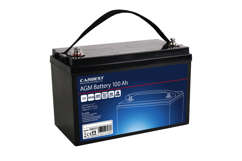 Batteria per camper AGM Power Line - Carbest - 12V / 100Ah