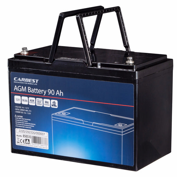 Batteria per camper AGM Power Line - Carbest - 12V / 90Ah