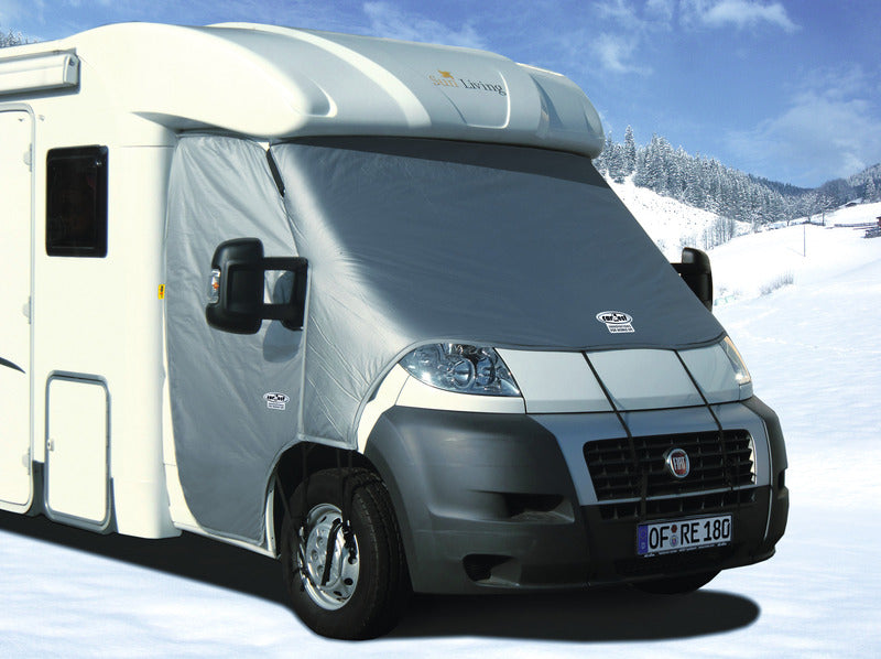 Copertura Termica Parabrezza Per Fiat Ducato 2006-2024 - Argento Riflettente, Impermeabile, Antigelo, Con Custodia