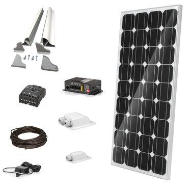 Carbest - Pannello fotovoltaico monocristallino 115W - Nero con telaio in alluminio e cavo