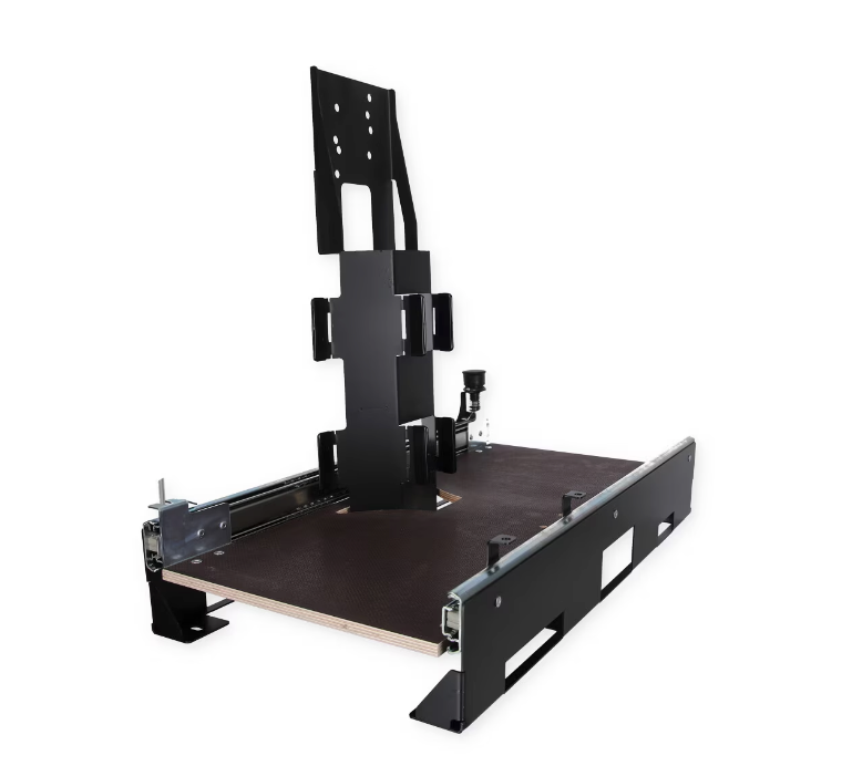 Slitta porta bombole gas estraibile su guide scorrevoli