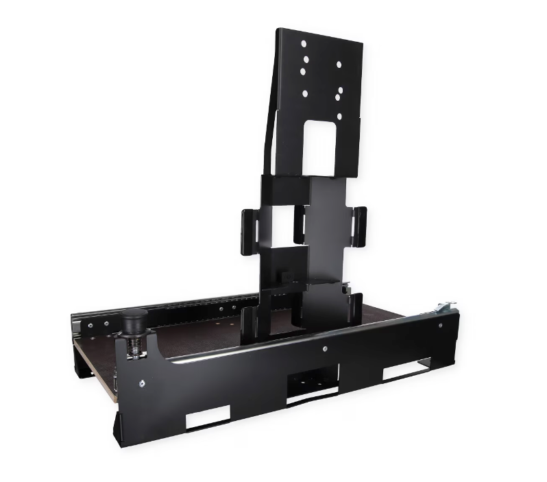 Slitta porta bombole gas estraibile su guide scorrevoli