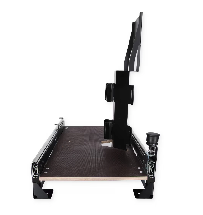 Slitta porta bombole gas estraibile su guide scorrevoli