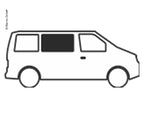Finestrino fisso in vetro di sicurezza oscurato per VW T4