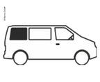 Finestrino fisso in vetro di sicurezza oscurato per VW T4