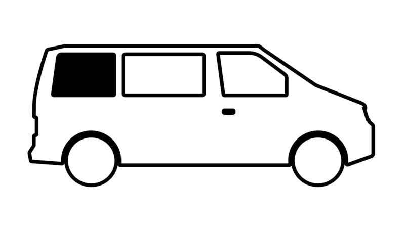 Finestrino fisso in vetro di sicurezza oscurato per Mercedes Vito