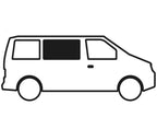 Finestrino fisso in vetro di sicurezza oscurato per VW T5 e T6