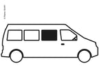 Finestrino scorrevole in vetro di sicurezza oscurato per Fiat Ducato