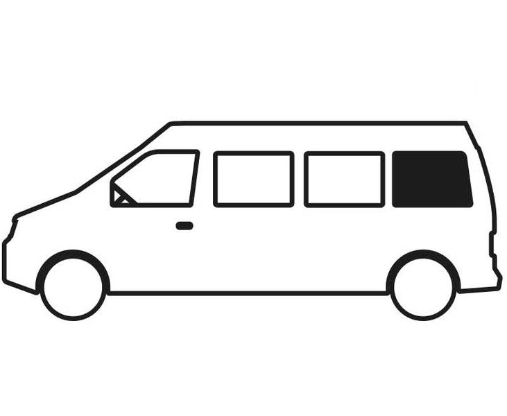 Finestrino scorrevole in vetro di sicurezza oscurato per Fiat Ducato