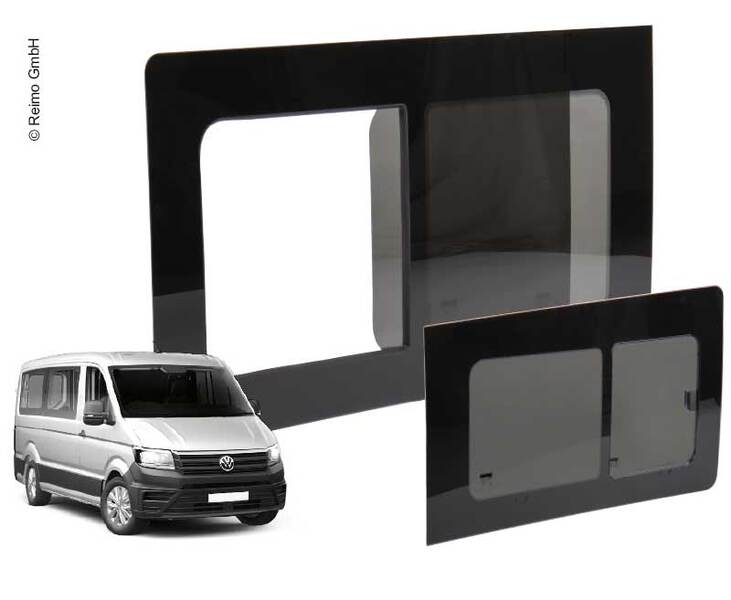 Finestrino scorrevole in vetro di sicurezza oscurato per VW Crafter