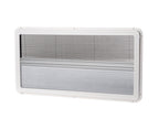 Carbest Elegance - finestra a compasso oscurata per camper e van - oscurante e zanzariera integrati - 900x350mm