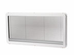 Carbest Elegance - finestra a compasso oscurata per camper e van - oscurante e zanzariera integrati - 900x350mm