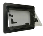 Carbest Elegance - finestra a compasso oscurata per camper e van - oscurante e zanzariera integrati - 900x450mm