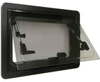 Carbest Elegance - finestra a compasso oscurata per camper e van - oscurante e zanzariera integrati - 1200x500mm
