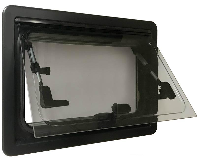 Carbest Elegance - finestra a compasso oscurata per camper e van - oscurante e zanzariera integrati - 1200x500mm