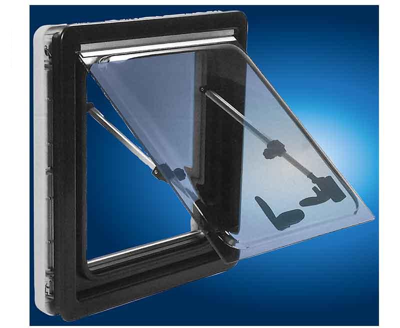 Carbest Classic - finestra a compasso per camper e van - oscurante e zanzariera integrati - 1100x450mm