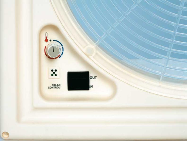Fiamma Turbovent PolarControl - oblò per camper 40x40cm con ventilatore e termostato - trasparente