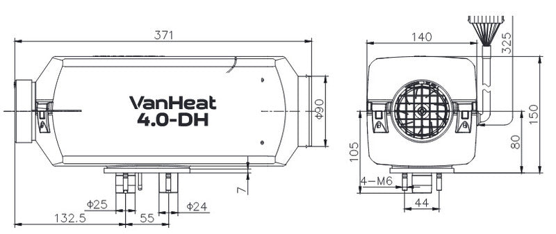 Carbest VanHeat 4.0DH - Riscaldatore a gasolio per camper e van - 4kW