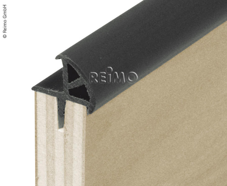 Profilo in gomma per antine con battuta - Grigio Scuro - 25 Metri