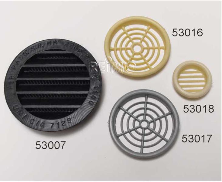 Griglia di aerazione per mobili rotonda - Crema - 32mm