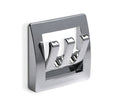 Gancio appendiabiti cromato - 3 ganci