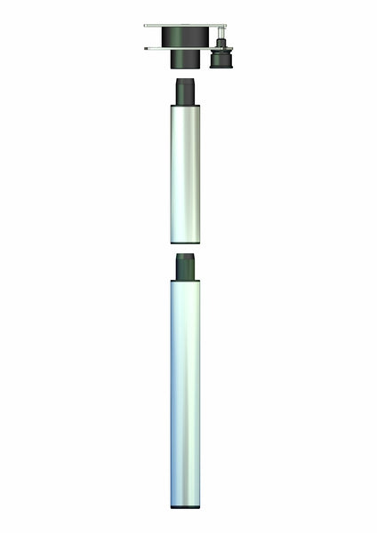 Gamba tavolo camper con supporto girevole per estensione - H700mm - Ilse