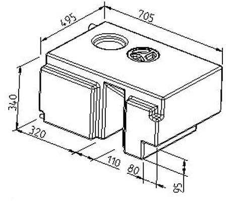 Serbatoio acqua pulita per Ford Transit dal 2000 al 2013