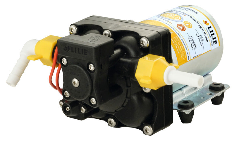 LILIE - Pompa acqua 12V a pressione per camper - 4 camere, 7.5 litri/min, 1.4 bar