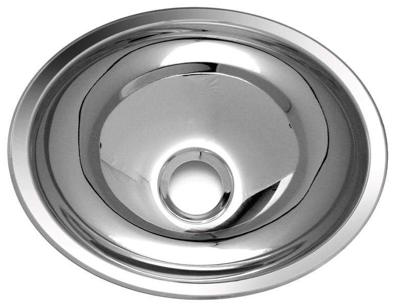 Carbest lavabo ovale in acciaio inox